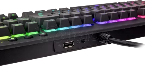 Photo de Clavier Gamer mécanique (Cherry MX Silver) Thermaltake X1 RGB (Noir)