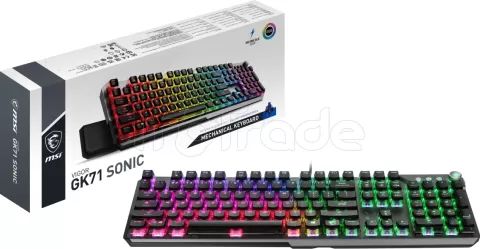 Photo de Clavier Gamer mécanique (MSI Sonic Blue) MSI Vigor GK71 Sonic RGB (Noir)