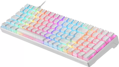 Photo de Clavier Gamer mécanique (Outemu Blue Switch) Mars Gaming MKUltra RGB (Blanc)