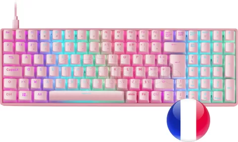 Photo de Clavier Gamer mécanique (Outemu Brown Switch) Mars Gaming MKUltra RGB (Rose)