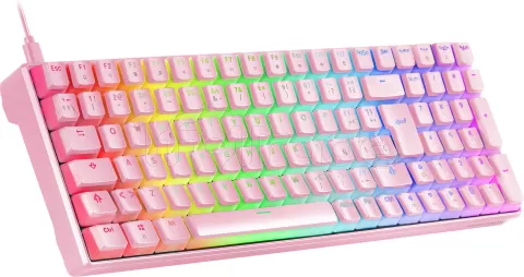 Photo de Clavier Gamer mécanique (Outemu Red Switch) Mars Gaming MKUltra RGB (Rose)