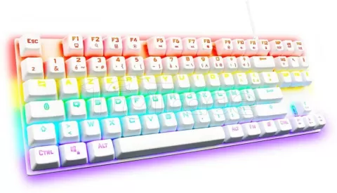 Photo de Clavier Gamer The G-Lab Keyz Mercury TKL RGB (Blanc)