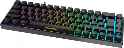 Photo de Clavier sans fil Gamer mécanique (Kailh Red) Deltaco DK440 RGB (Noir)