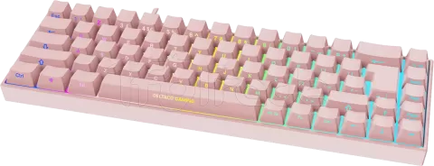 Photo de Clavier sans fil Gamer mécanique (Kailh Red) Deltaco PK95 RGB (Rose)