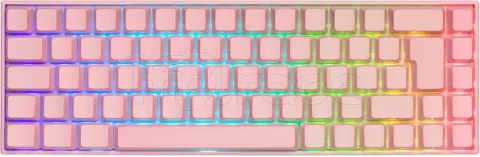 Photo de Clavier sans fil Gamer mécanique (Kailh Red) Deltaco PK95 RGB (Rose)