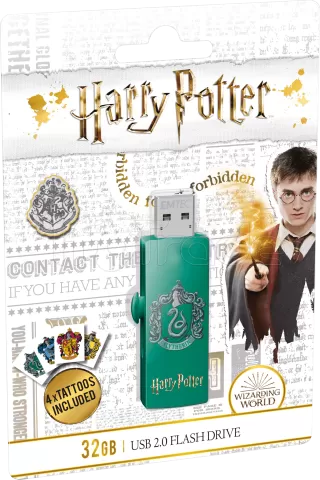 Photo de Clé USB 2.0 Emtec M730 Harry Potter Serpentard - 32Go (Vert)