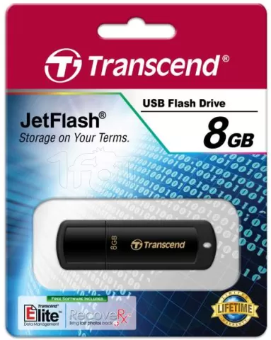 Photo de Clé USB 2.0 Transcend JF350 - 8Go (Noir)