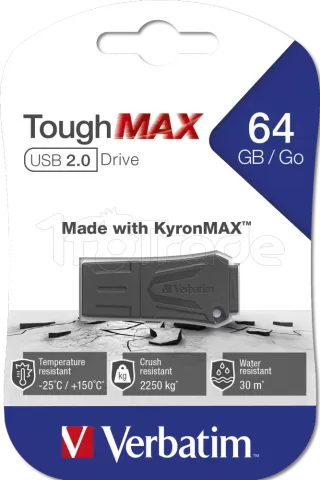 Photo de Clé USB 2.0 Verbatim ToughMax - 64Go (Noir)