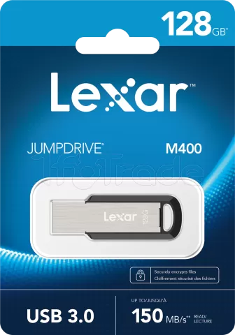 Photo de Clé USB 3.0 Lexar JumpDrive M400 - 128Go (Noir)