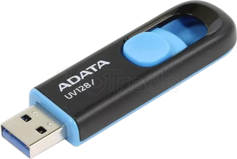 Photo de Clé USB 3.2 Adata UV128 - 256Go (Noir/Bleu)