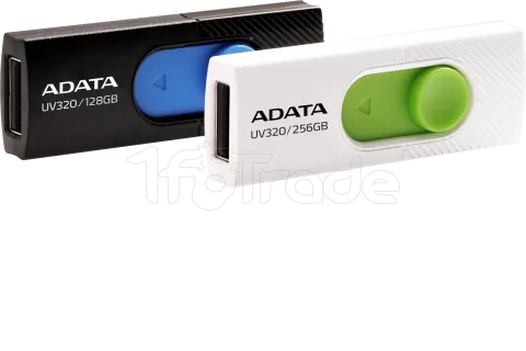 Photo de Clé USB 3.2 Adata UV320 - 128Go (Noir/Bleu)