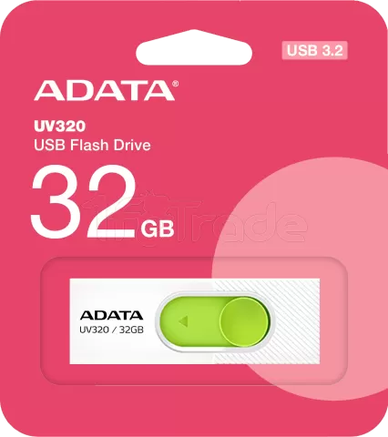 Photo de Clé USB 3.2 Adata UV320 - 32Go (Blanc/Vert)