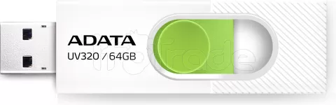 Photo de Clé USB 3.2 Adata UV320 - 64Go (Blanc/Vert)