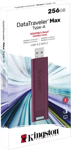 Photo de Clé USB 3.2 Kingston DataTraveler Max - 256Go (Violet)