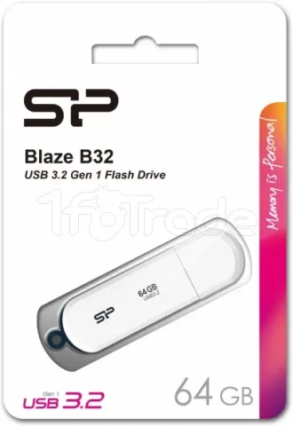 Photo de Clé USB 3.2 Silicon Power Blaze B32 - 32Go (Blanc)