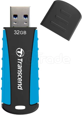 Photo de Clé USB 3.2 Transcend JetFlash 810 - 32Go (Noir/Bleu)