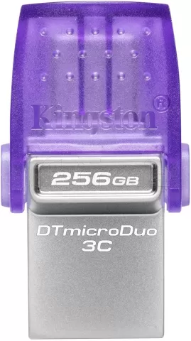 Photo de Clé USB-A/C 3.2  Kingston DataTraveler microDuo 3C - 256Go (Violet)