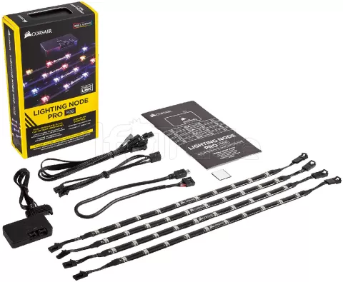 Photo de Controleur RGB Corsair Lighting Node Pro avec 4x Bandeaux LED (Noir)