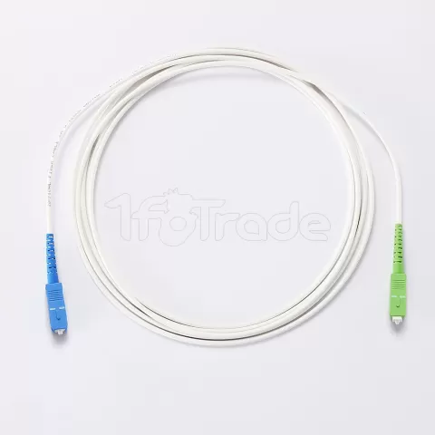 Photo de Cordon fibre D2 Diffusion pour Box (Free) jarretière optique 3m (Blanc)