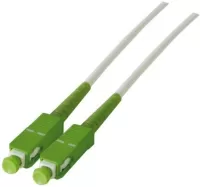 Photo de Cordon fibre pour box (SFR, Orange, Bouygues) - jarretière optique Simplex OS2 SC-APC - SC-APC 3m (Blanc)