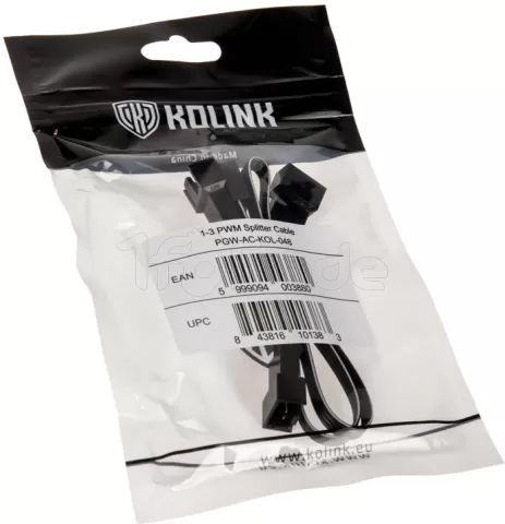 Photo de Dédoubleur d'alimentation (Y) Kolink 4 pins PWM vers 3x 3 Pins 35cm