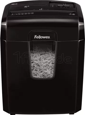 Photo de Destructeurs de documents Fellowes Powershred 8Cd Cross-Cutavec panier (Noir)