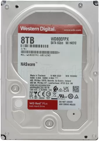 Photo de Disque Dur 3,5" Western Digital Red Plus NAS 8To 256Mo - S-ATA 3,5"