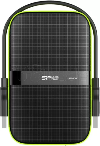 Photo de Disque dur externe Silicon Power Armor A60 - 2To (Noir/Vert)