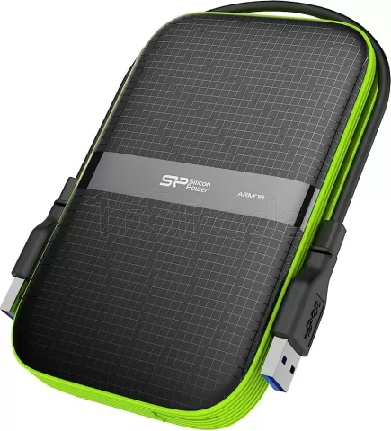 Photo de Disque dur externe Silicon Power Armor A60 - 4To (Noir/Vert)