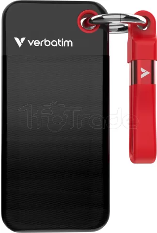 Photo de Disque SSD externe Verbatim Pocket - 1 To (Noir/Rouge)