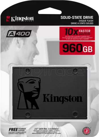 Photo de Disque SSD Kingston A400 960Go - S-ATA 2,5"