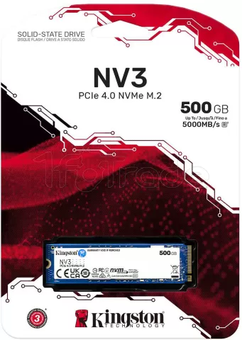 Photo de Disque SSD Kingston NV3 500Go - NVMe M.2 Type 2280