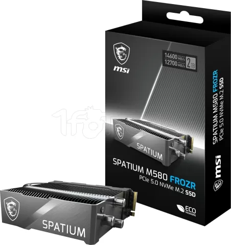 Photo de Disque SSD MSI Spatium M580 Frozr 2To avec dissipateur - NVMe M.2 Type 2280