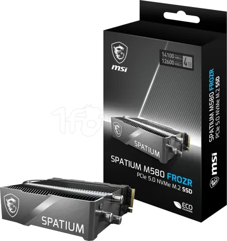 Photo de Disque SSD MSI Spatium M580 Frozr 4To avec dissipateur - NVMe M.2 Type 2280