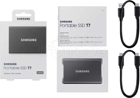 Photo de Disque SSD NVMe externe Samsung T7 - 500Go (Argent)