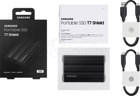 Photo de Disque SSD NVMe externe Samsung T7 Shield - 2To  (Noir)