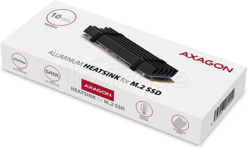 Photo de Dissipateur thermique pour SSD M.2 2280 Axagon CLR-M2L10 (Noir)