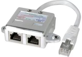 Photo de Doubleur RJ45 (éclateur de paire) M/F STP (S/FTP)