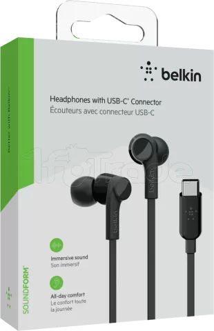 Photo de Ecouteurs Belkin Soundform USB-C (Noir)