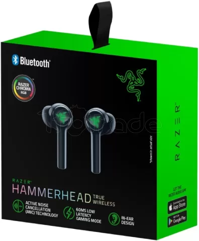 Photo de Ecouteurs sans fil Bluetooth Razer Hammerhead True Wireless (Noir)