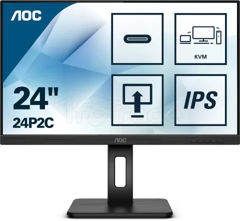 Photo de Ecran 24" AOC 24P2C Full HD avec KVM (Noir)