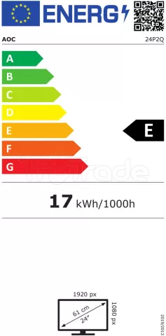 Photo de Ecran 24" AOC 24P2QM Full HD (Noir)