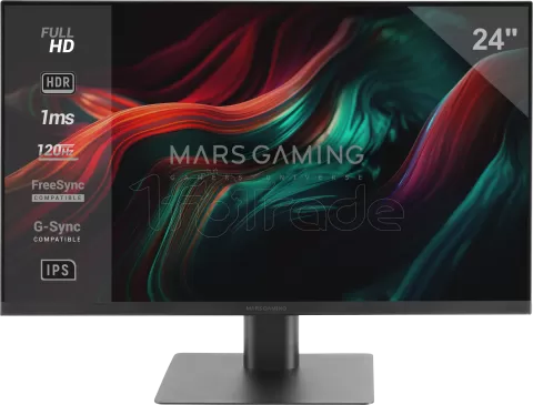 Photo de Ecran 24" Mars Gaming MV-24 Full HD 120Hz (Noir)