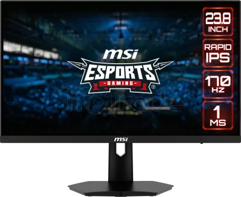 Photo de Ecran 24" MSI Gaming G244F E2 Full HD 180Hz (Noir)