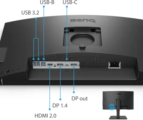 Photo de Ecran 25" BenQ DesignVue PD2506Q Quad HD (Noir)