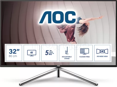 Photo de Ecran 32" AOC U32U1 4K Ultra HD (Noir)