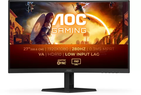 Photo de Ecran incurvé 27" AOC Gaming C27G4ZXE Full HD 280Hz (Noir)