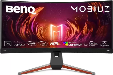 Photo de Ecran incurvé 34" BenQ Mobiuz EX3410R 4K Ultra HD 144Hz (Noir)