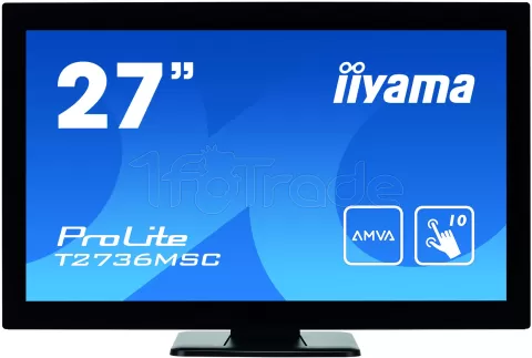 Photo de Ecran tactile 27" Iiyama ProLite T2736MSC-B1 Full HD (Noir)