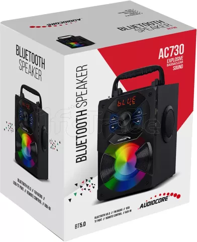 Photo de Enceinte nomade Bluetooth AudioCore AC730 RGB (Noir)